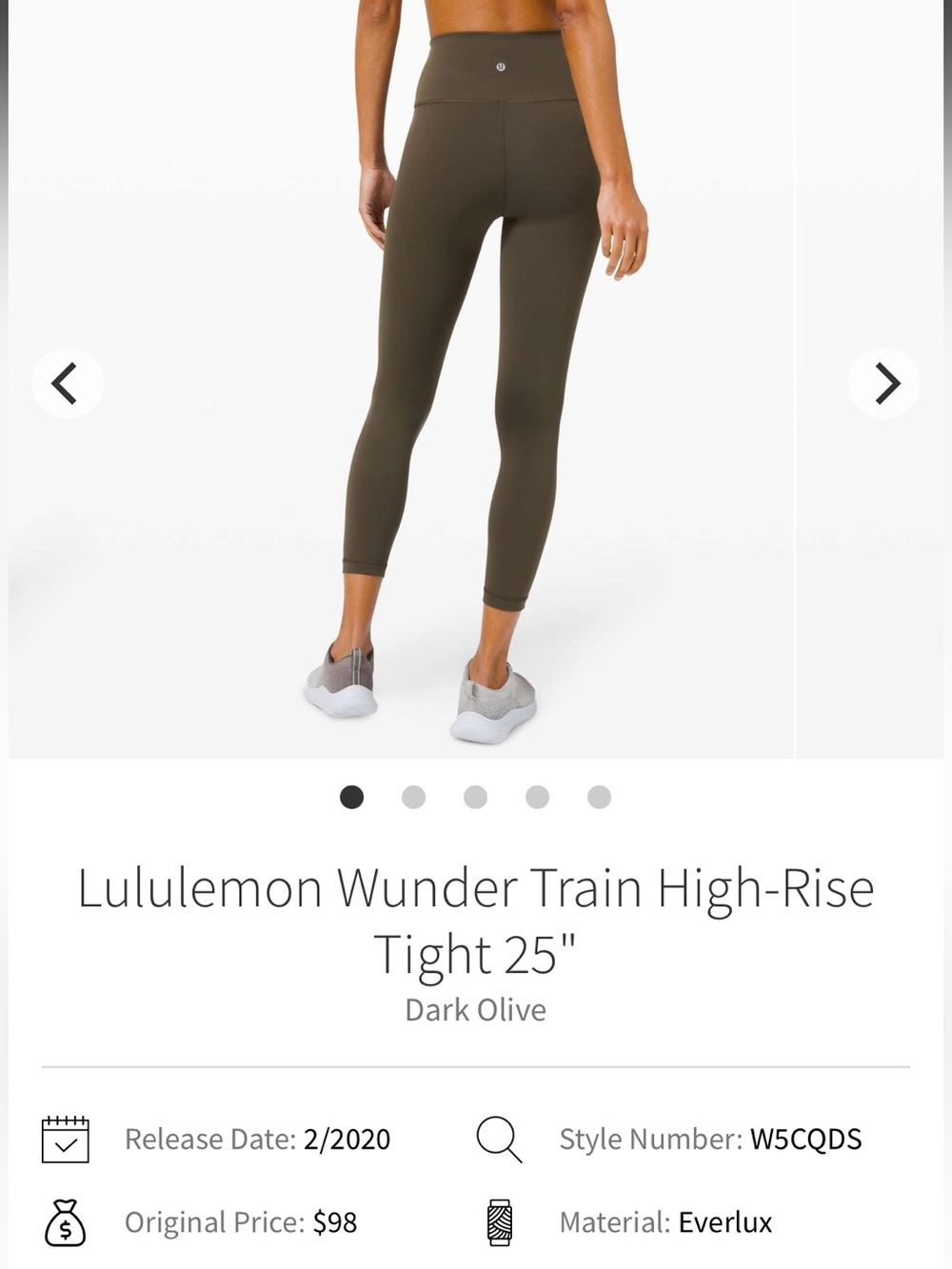 lululemon athletica High-Rise 25" Leggings — Dark Olive